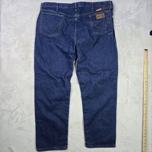 Wrangler FR Relaxed Fit Blue Denim Jeans Mens Size 44x32  HRC2 - 2112